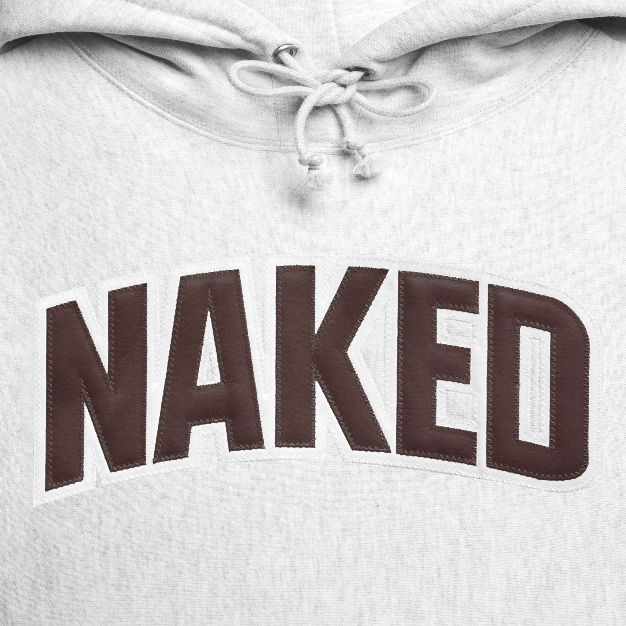 naked x champion heavyweight reverse weave hoodie - brown